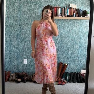 Bella Dahl Floral Halter Neck Dress